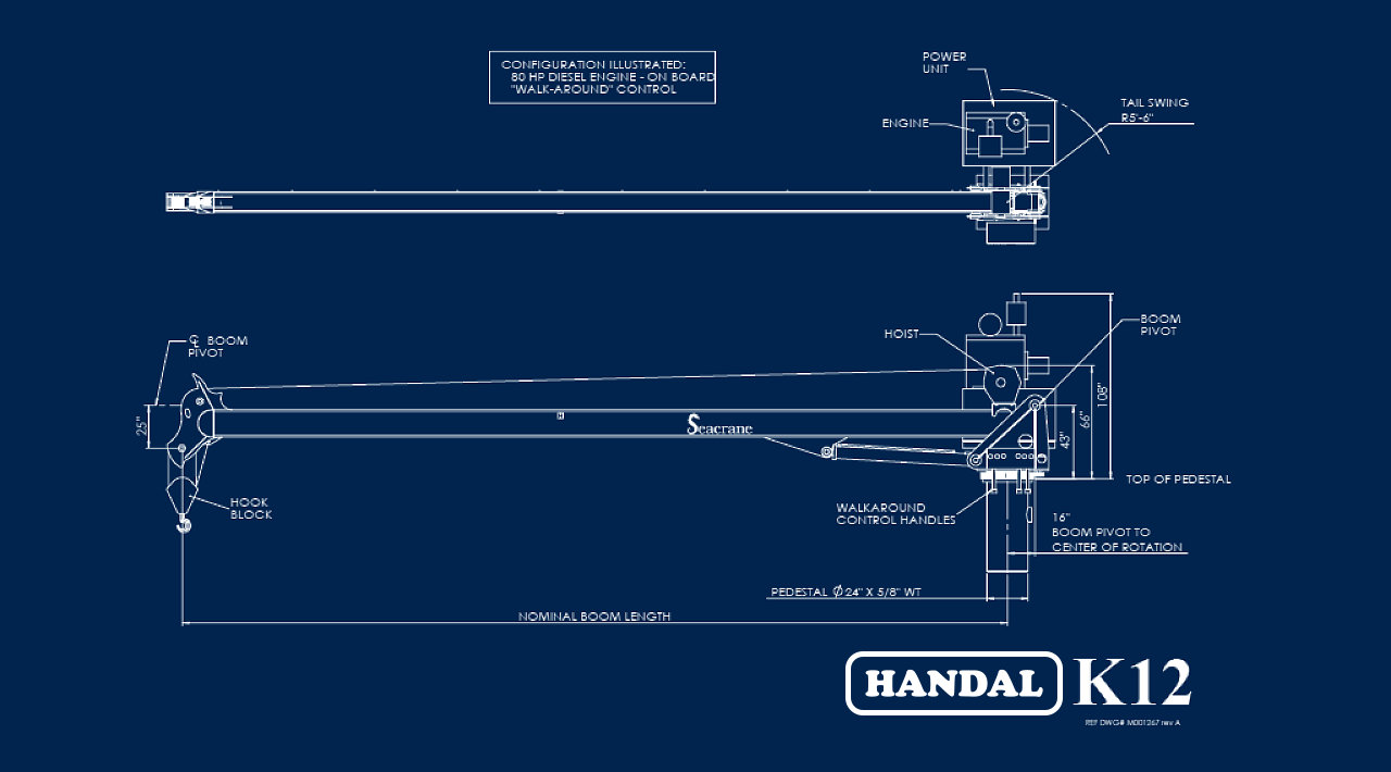 K12 offshore pedestal crane