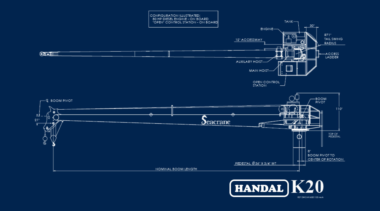 K20 offshore pedestal crane
