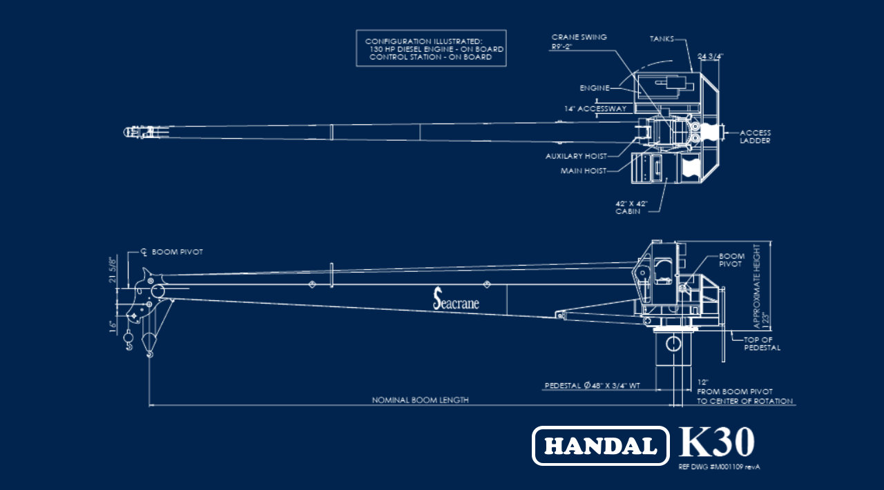 K30 offshore pedestal crane