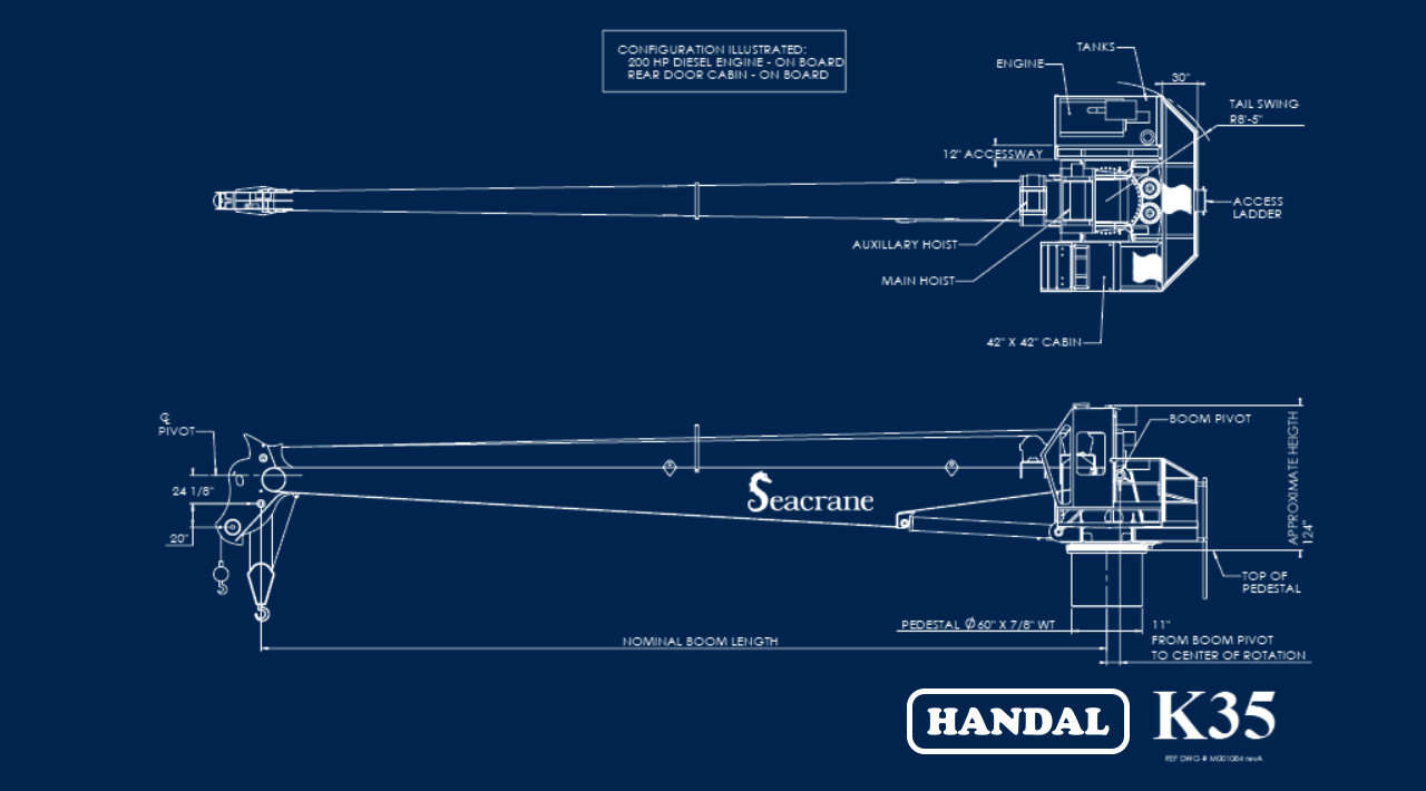 K35 offshore pedestal crane