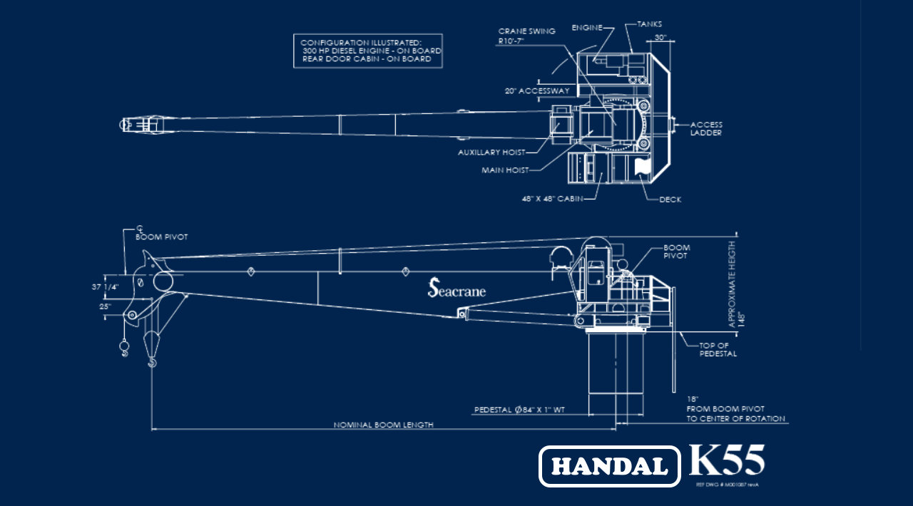 K55 offshore pedestal crane