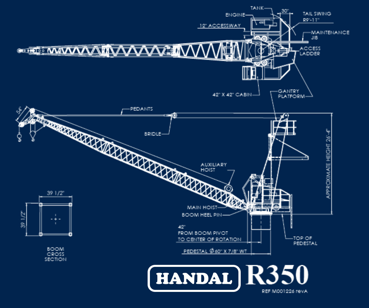 R350 offshore pedestal crane