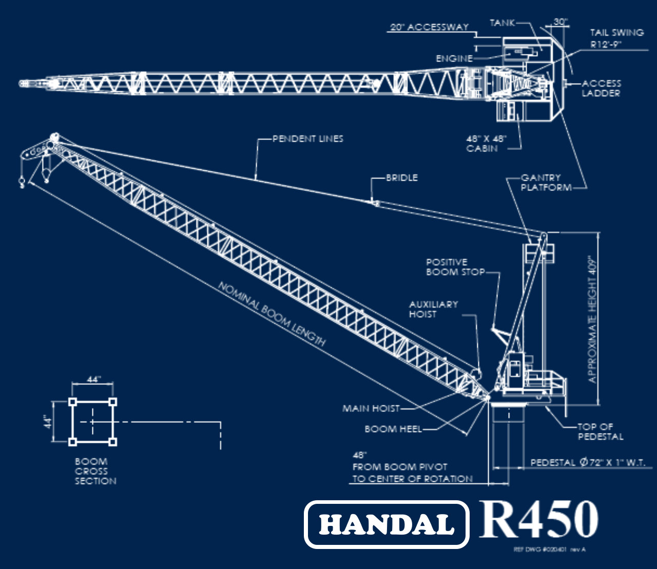 R450 offshore pedestal crane