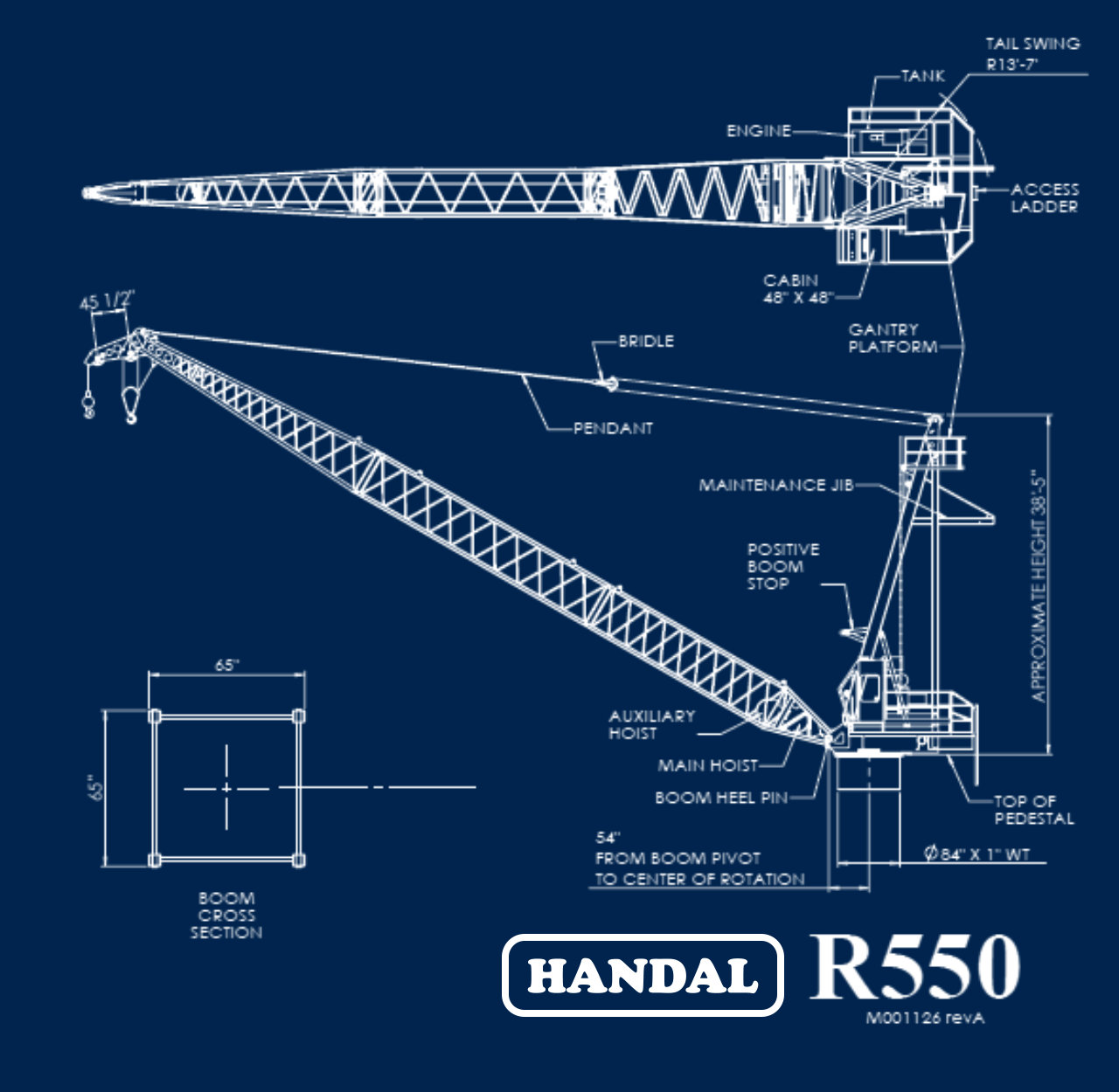 R550 offshore pedestal crane