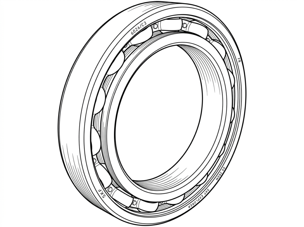 Deep Groove Ball Bearing - PN: SKF6026/C3 (BE-00156)