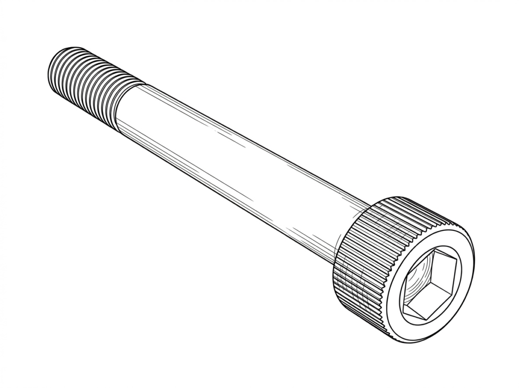 M16 x 180mm S/S Allen Cap Screw / Lock Nut (BN-00017)