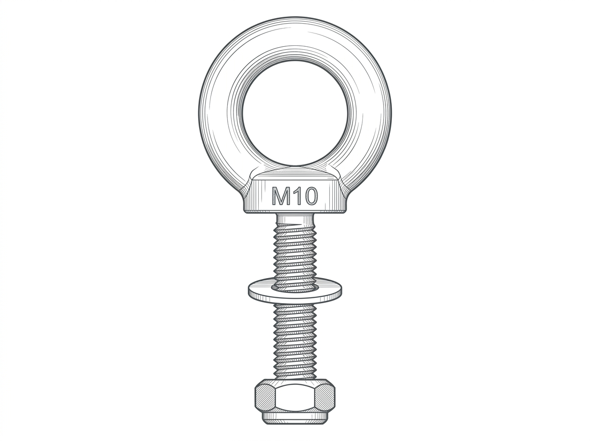 Bolt, Eye, SS304 c/w LN & DFW, 3/8" x 2" (BN-00317)