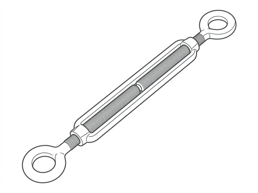 Turnbuckle, Eye To Eye, SS304, 3/8" (BN-00322)