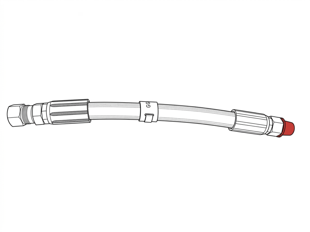 Hose assy 8 in long - PN: 13710 (BR-00029)