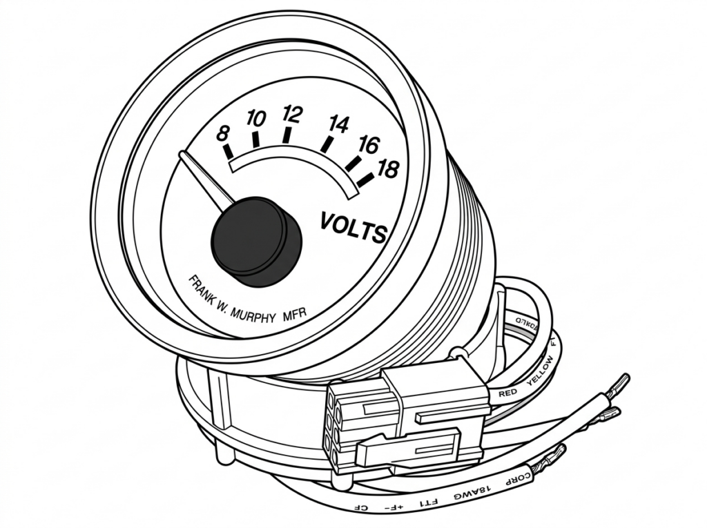 Engine Water Temp Gauge (12VDC) PN: EG21-T-300-12A (CP-00040)
