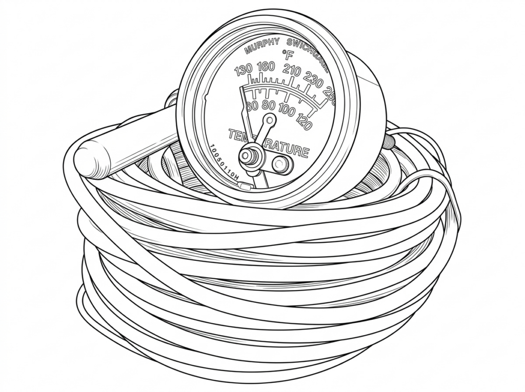 WATER TEMP.GAUGE PN: 20T-250-35-1/2 (CP-00042)