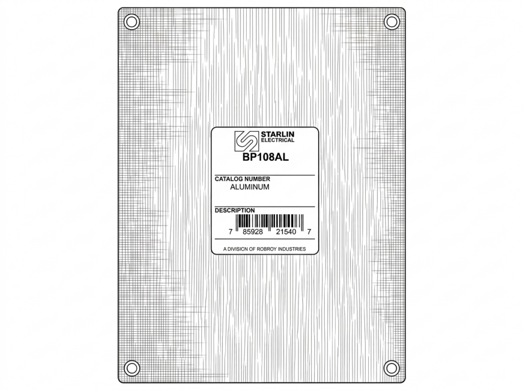 Aluminum Plate PN: BP108AL (CP-00794)