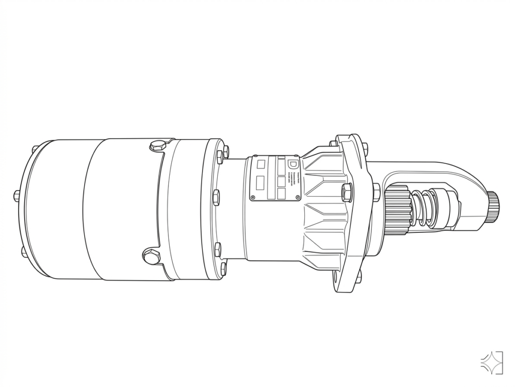 Starter, Turbo, 12 Teeth, Seatrax Crane. PN: T3066001702R (CP-02218)