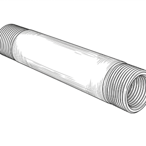 Pipe Adaptor, Stainless Steel, 1/2" NPTM x 1/2" NPTM (CP-02543)