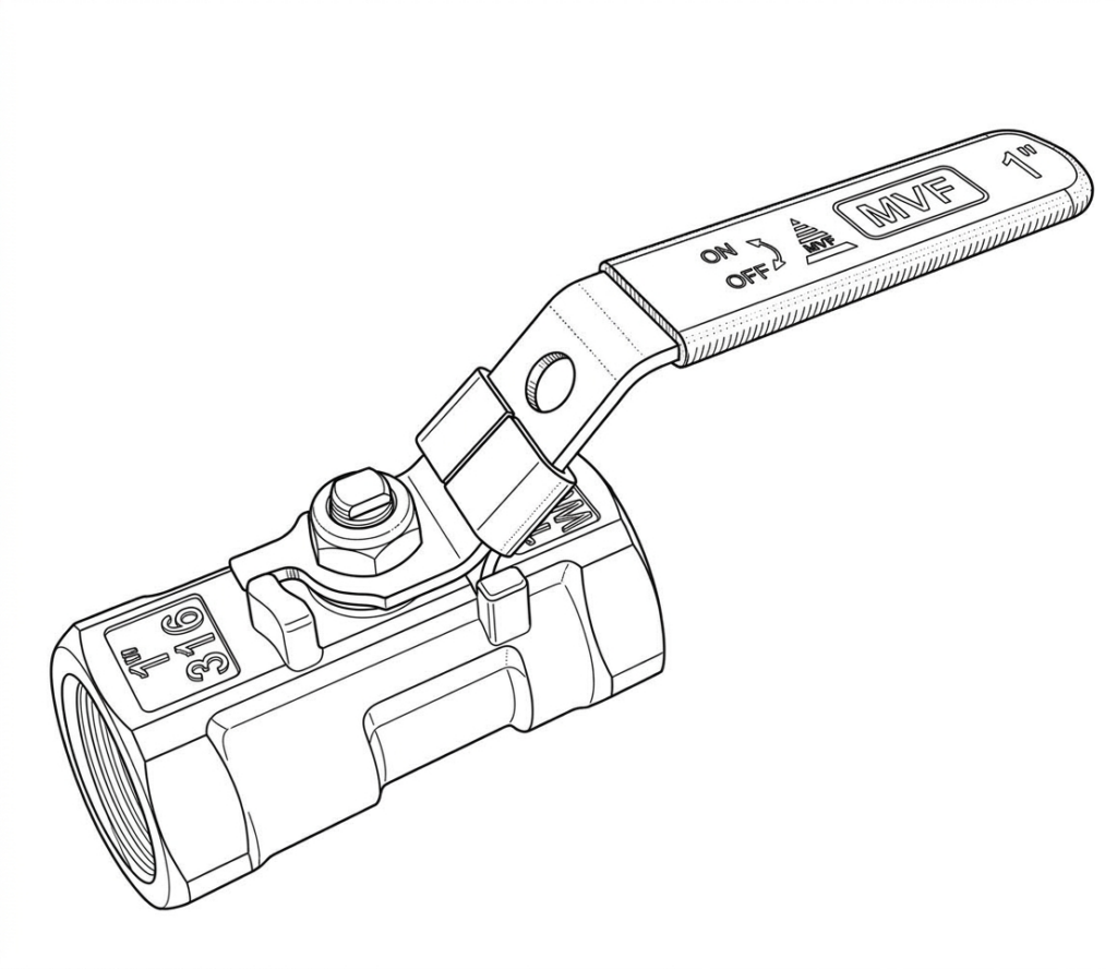 Ball Valve, S/steel, 1" NPTF (CP-04999)