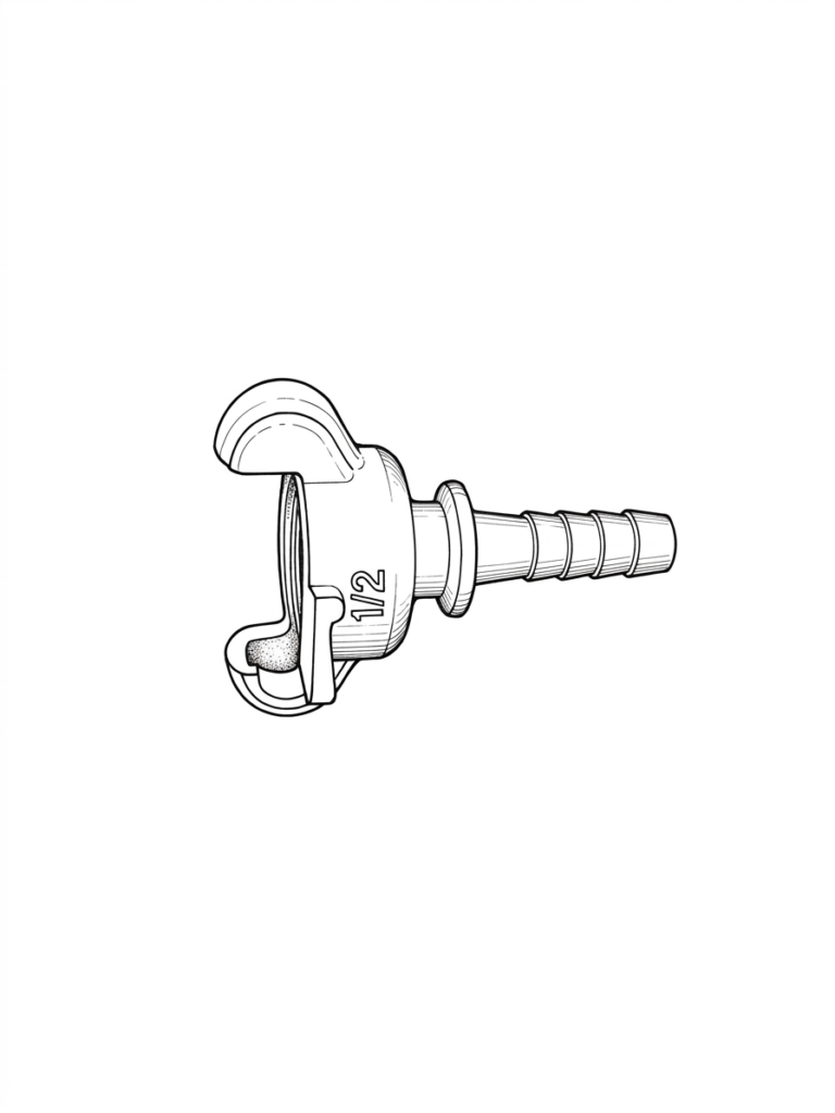1/2" Hose Tail Chicago Fitting (HF-00205)