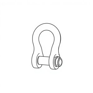 Safety Pin Bolt & Nut Type Bow Shackle -  9.5MT (S9B08)