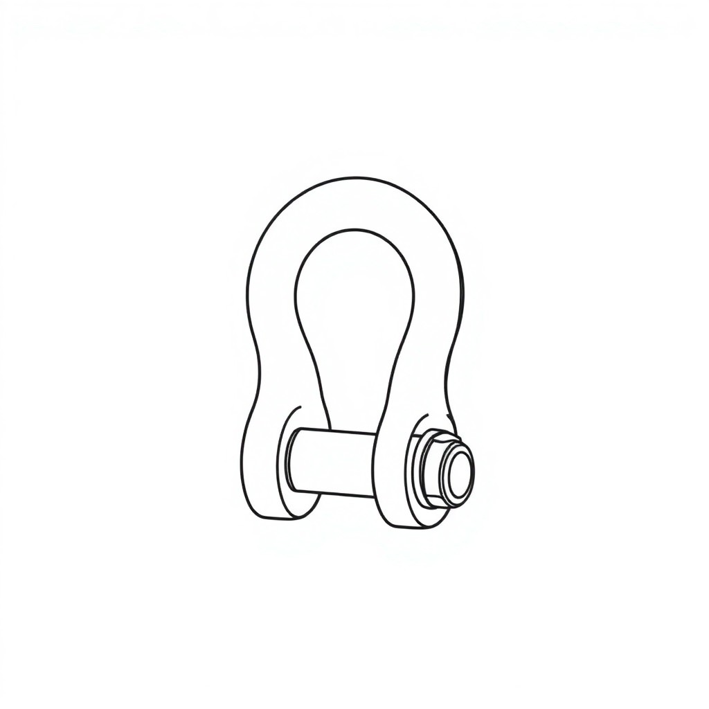 Safety Pin Bolt & Nut Type Bow Shackle - 9.5MT (S9B08)