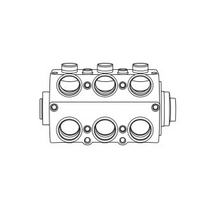 3/8" 6 Port Hydraulic Manifold Block (CP-00474)