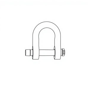 Safety Pin Bolt & Nut Type Bow Shackle -8.5MT (S8B16)