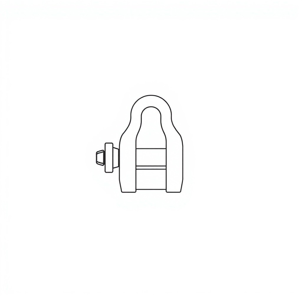 Safety Pin Bolt & Nut Type Bow Shackle - 8.5MT (S8B02)