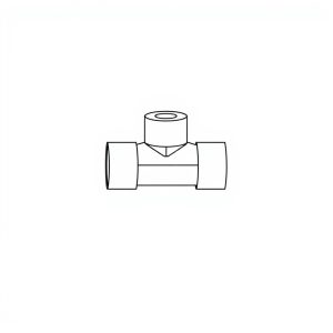 1/4" NPTM x 6mm Tube x 6mm Tube Tee Push In Fitting (HF-00312)