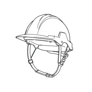 Safety Helmet Gold (Caps) c/w Fastrac & Chinstrap (PE-00067)