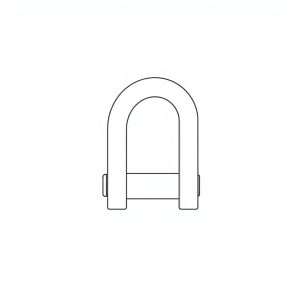 Safety Pin Bolt & Nut Type Bow Shackle -  3.25MT (S3B07)