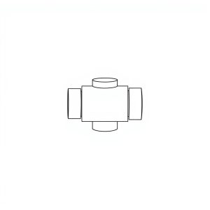 TEE, 3/4" JICF X 3/4" JICM X 3/4" JICM (HF-00090)
