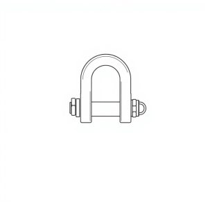 Safety Pin Bolt & Nut Type Bow Shackle - 6.5MT (S6B10)