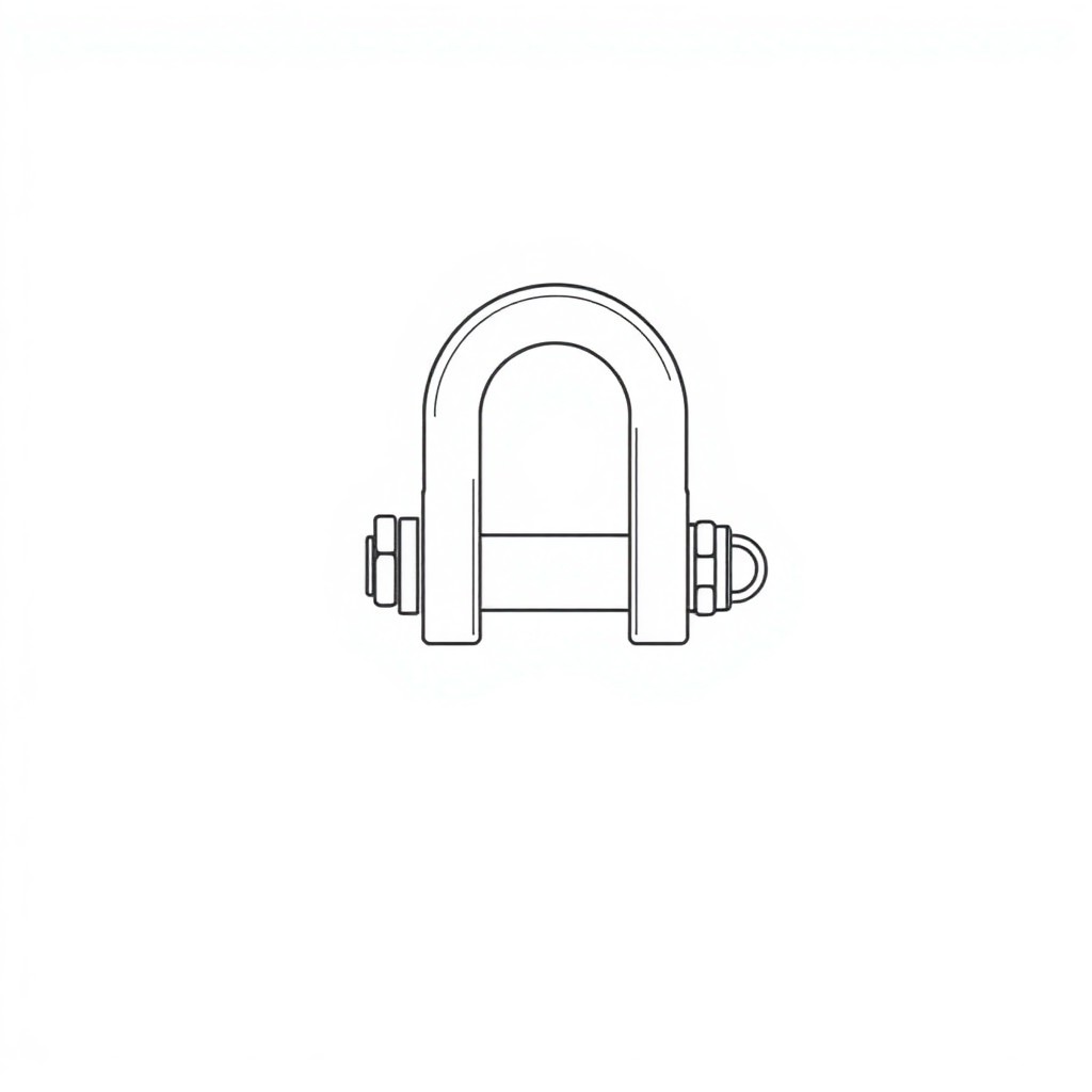 Safety Pin Bolt & Nut Type Bow Shackle - 6.5MT (S6B10)