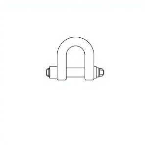 Safety Pin Bolt & Nut Type Bow Shackle - 8.5MT (S8B24)