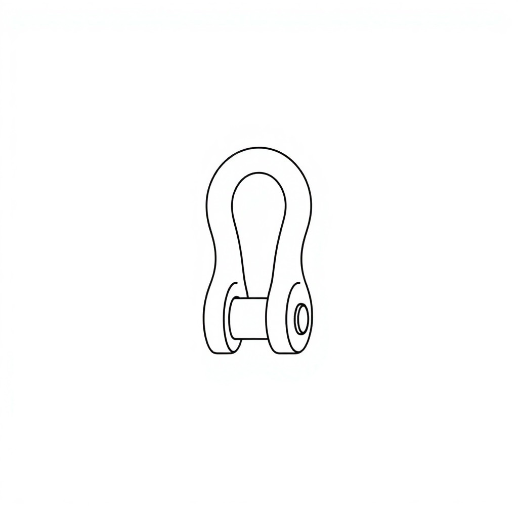 Safety Pin Bolt & Nut Type Bow Shackle - 4.75MT (S4B13)