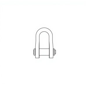 Safety Pin Bolt & Nut Type Bow Shackle -12.0MT (S12B04)