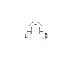 Safety Pin Bolt & Nut Type Bow Shackle -  4.75MT (S4B07)