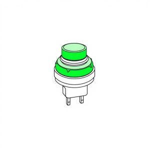Telemacanique Push Button c/w 2 NC (Green Colour) (EL-00184)