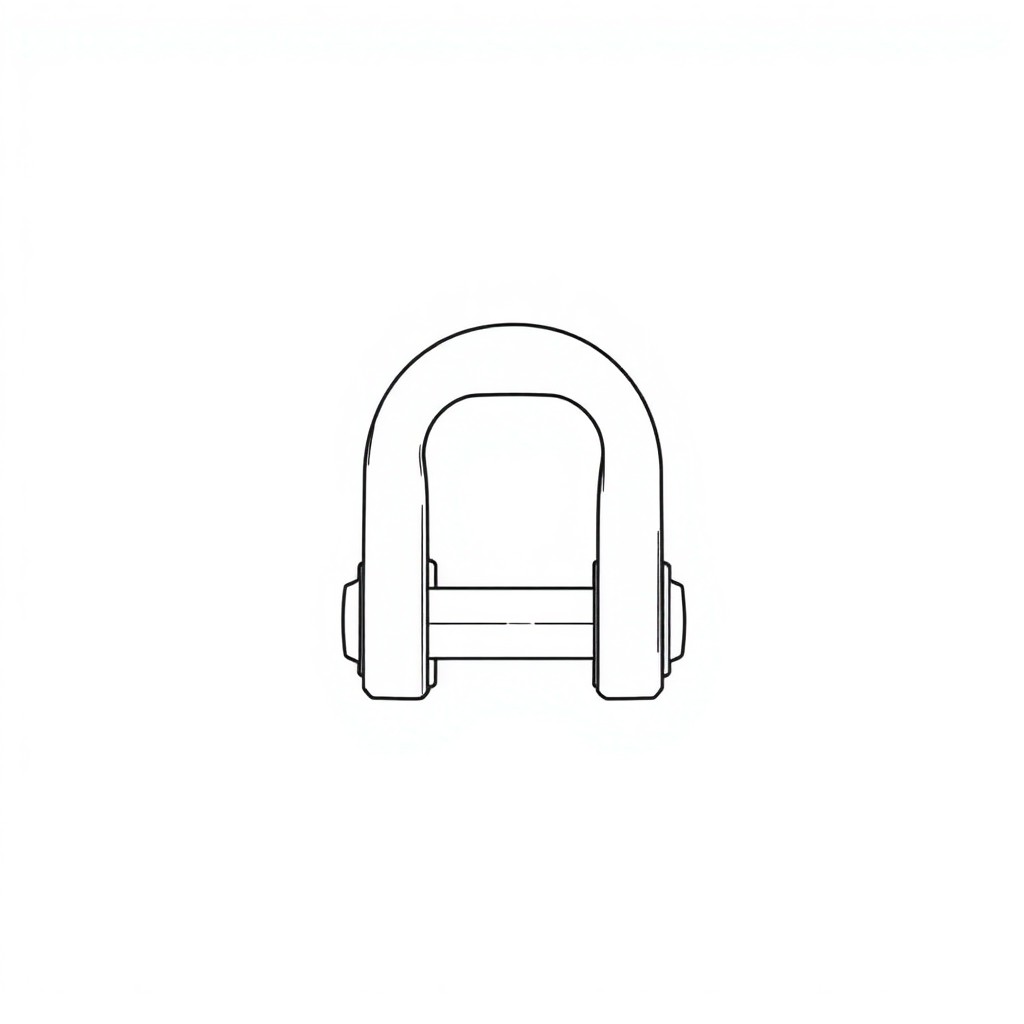 Safety Pin Bolt & Nut Type Bow Shackle - 55.0MT (S55B01)