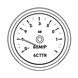 Ammeter Style Gauge -60/0/+60AMP Caterpillar