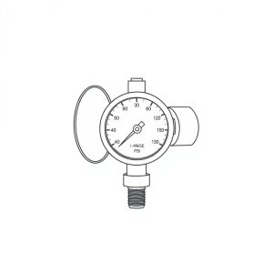Gauge, Pressure, Back Connect c/w Flange Bracket, 0-4000 PSI (CP-04020)
