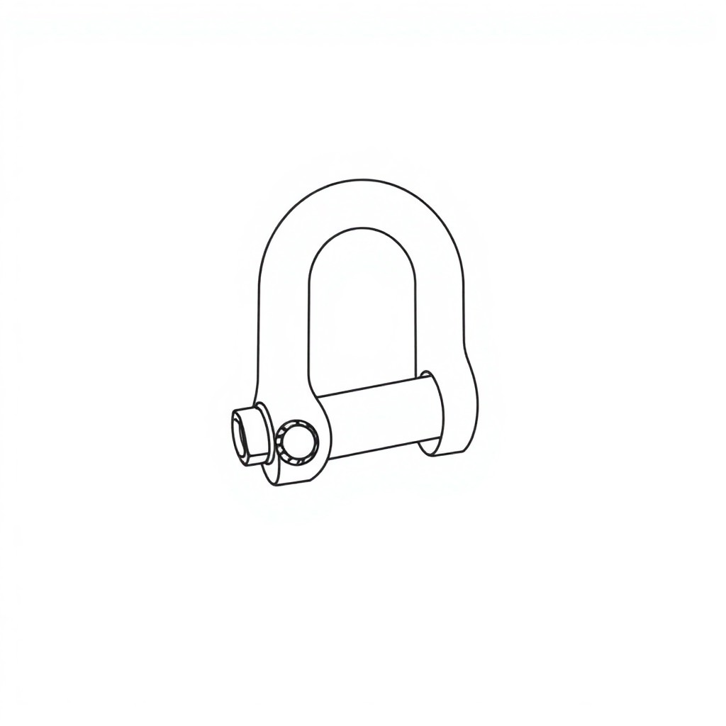 Safety Pin Bolt & Nut Type Bow Shackle - 8.5MT (S8B05)