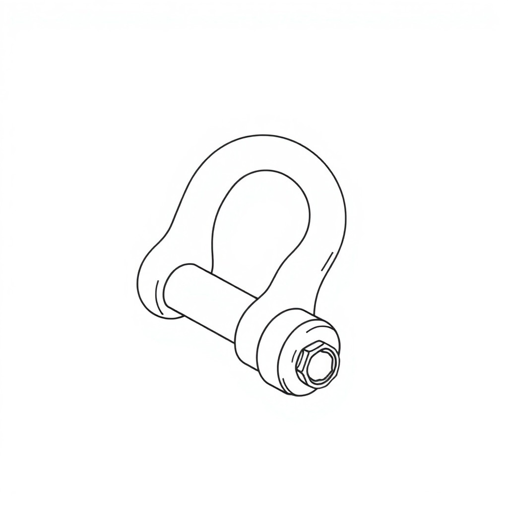 Safety Pin Bolt & Nut Type Bow Shackle - 8.5MT (S8B09)