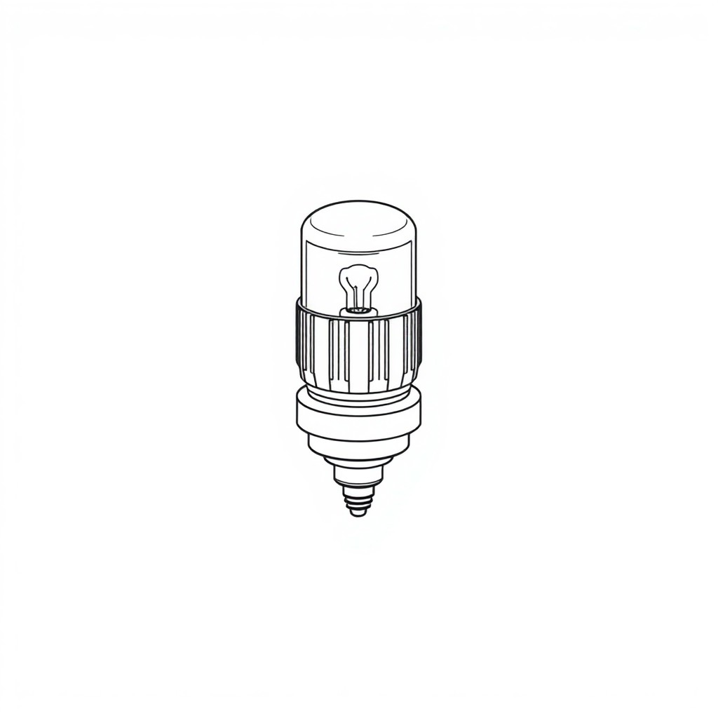 Telemecanique M20 Indicator Light c/w Base, Bulb 24VDC, 3Wat (EL-00068)