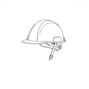 Safety Helmet White (Caps) c/w Fastrac & Chinstrap (PE-00001)