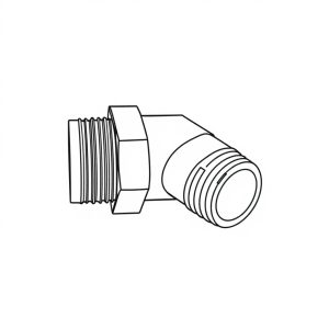ADAPTER, HYD, 90 DEG, ELBOW, 1/4" NPTF X 1/4" JICM (HF-00106)
