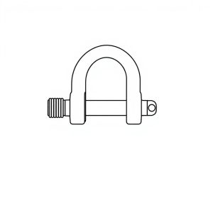 Safety Pin Bolt & Nut Type Bow Shackle - 8.5MT (S8B21)