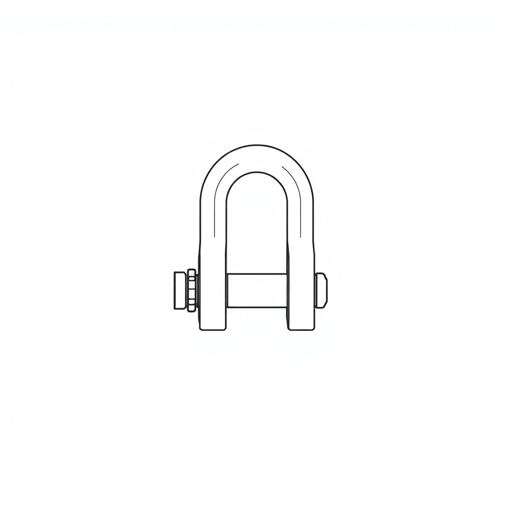 Safety Pin Bolt & Nut Type Bow Shackle - 8.5MT (S8B07)