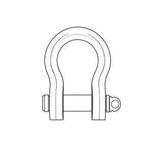 Safety Pin Bolt & Nut Type Bow Shackle -  6.5MT (S6B21)