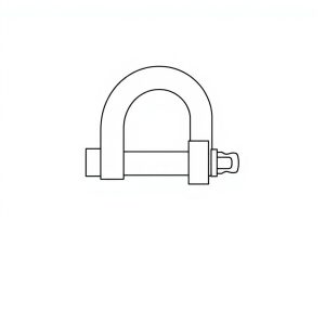 Safety Pin Bolt & Nut Type Bow Shackle -  4.75MT (S4B01)