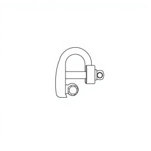 Safety Pin Bolt & Nut Type Bow Shackle -  6.5MT (S6B20)