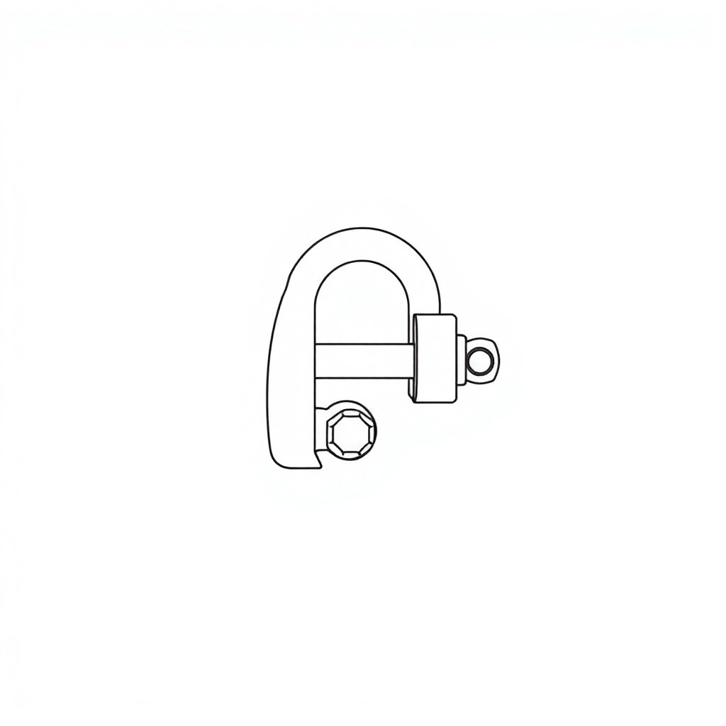 Safety Pin Bolt & Nut Type Bow Shackle - 6.5MT (S6B20)